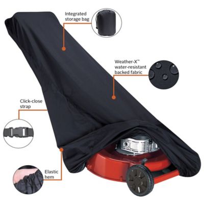 Image showing 7 th Classic Accessories Lawn Mower Cover, 27 in. x 75 in. x 23 in.