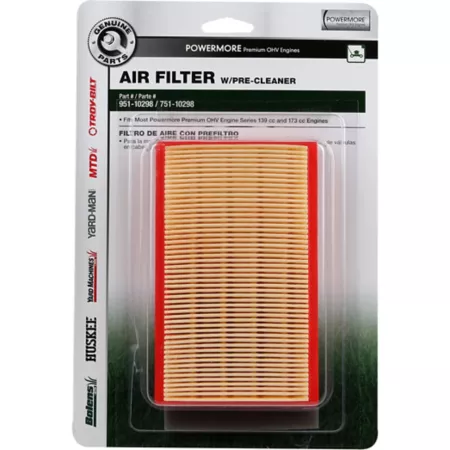 MTD Genuine Parts Lawn Mower Air Filter with Pre-Cleaner for Bolens Huskee MTD Troy-Bilt White Outdoor and More Models Mower Filters