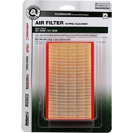 MTD Genuine Parts Lawn Mower Air Filter with Pre-Cleaner for Bolens, Huskee, MTD, Troy-Bilt, White Outdoor and More Models