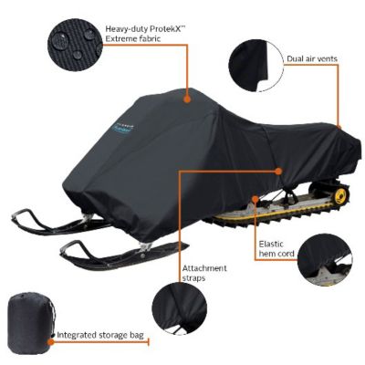 Image showing  Snowmobile Storage Cover, 130 in. L, Fits Snowmobiles 101 in. to 118 in.