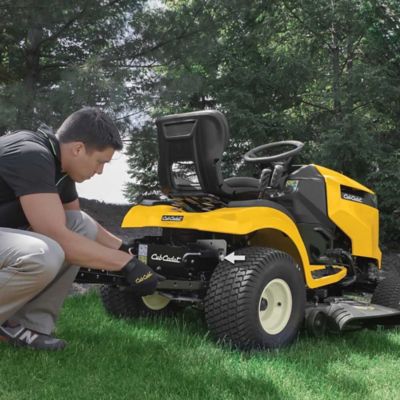 Image showing 7 th Cub Cadet Mounted Twin Bagger with FastAttach Connection for 42 in. and 46 in. Deck XT1/XT2 Enduro Series Mowers, 6.5 Bushel