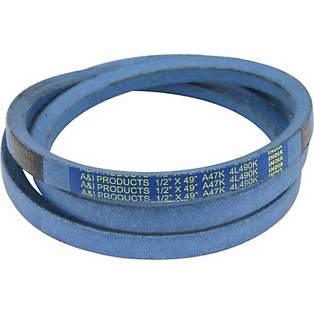 Huskee 0.5 in. x 49 in. Blue Aramid V-Belt