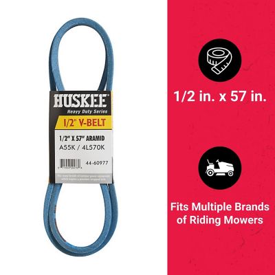 Image showing  0.5 in. x 57 in. Blue Aramid V-Belt