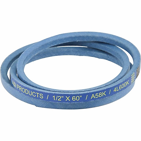 Huskee 0.5 in. x 60 in. Blue Aramid V-Belt