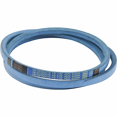 Huskee 0.5 in. x 69 in. Blue Aramid V-Belt
