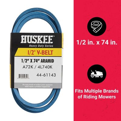 Image showing  0.5 in. x 74 in. Blue Aramid V-Belt