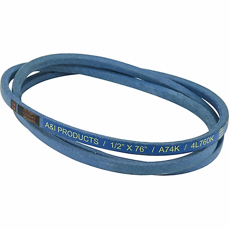 Huskee 0.5 in. x 76 in. Blue Aramid V-Belt