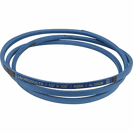 Huskee 0.5 in. x 100 in. Blue Aramid V-Belt