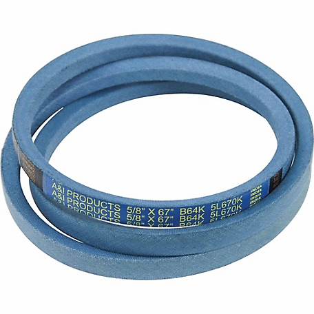 Huskee 0.625 in. x 67 in. Blue Aramid V-Belt