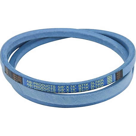 Huskee 0.625 in. x 74 in. Blue Aramid V-Belt