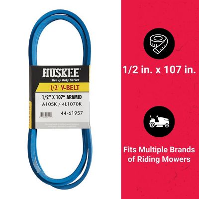 Image showing  0.5 in. x 107 in. Blue Aramid V-Belt