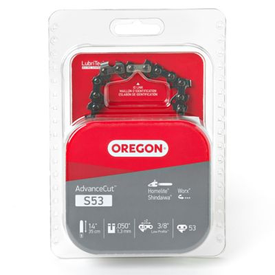 Oregon S53 AdvanceCut Saw Chain for 14 in. Bar - 53 Drive Links - fits Craftsman, Homelite, Shindaiwa and more