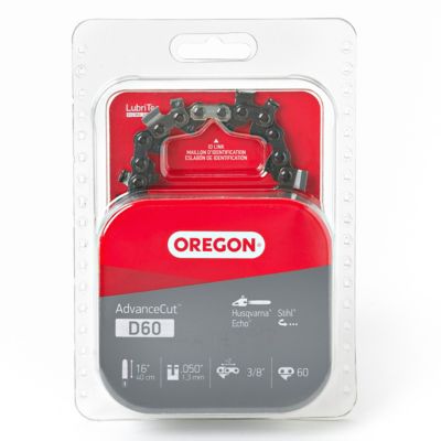 Oregon 16 in. AdvanceCut Chainsaw Chain, 3/8 in. Pitch, 0.050 in. Gauge, 60 Drive Links, D60