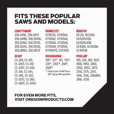 Image showing  16 in. Chainsaw Bar and Chain Combo, 3/8 in. Pitch, 0.050 in. Gauge, 56 Drive Links