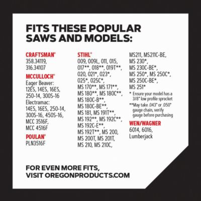 Image showing  16 in. AdvanceCut Chainsaw Chain, 3/8 in. Pitch, 0.050 in. Gauge, 55 Drive Links, S55