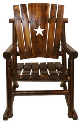 Image showing  Single Wooden Rocking Chair Original with Star
