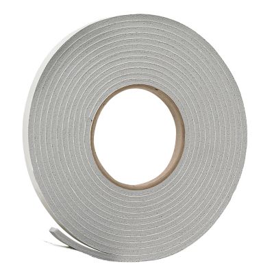 Image showing  Vinyl Foam Weather-Strip Tape, Grey, 3/16 in. x 3/8 in. x 17 ft., Fits Gaps 1/4-1/8 in.