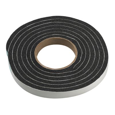 Image showing  Rubber Foam Self-Stick Weather Seal, Black, 5/16 in. x 3/4 in. x 10 ft., Fits Gaps Between 9/16 and 1/4 in.