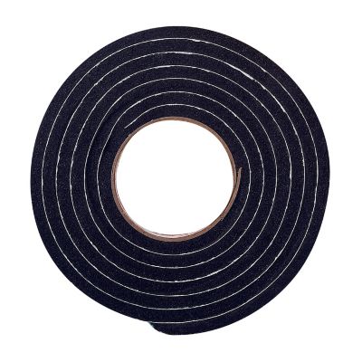 Image showing  Rubber Foam Self-Stick Weather Seal, Black, 5/16 in. x 3/4 in. x 10 ft., Fits Gaps Between 9/16 and 1/4 in.