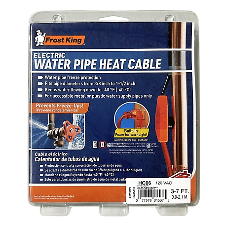 EasyHeat Freeze Free 1-ft 3-Watt Pipe Heat Cable in the Pipe Insulation  department at