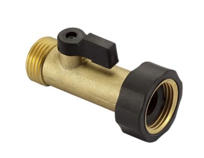 Image showing  3/4 in. Long Neck Brass Shutoff Hose Connector