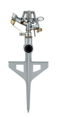 Image showing  5,541 sq. ft. Spike Base Pulsating Zinc Lawn Sprinkler