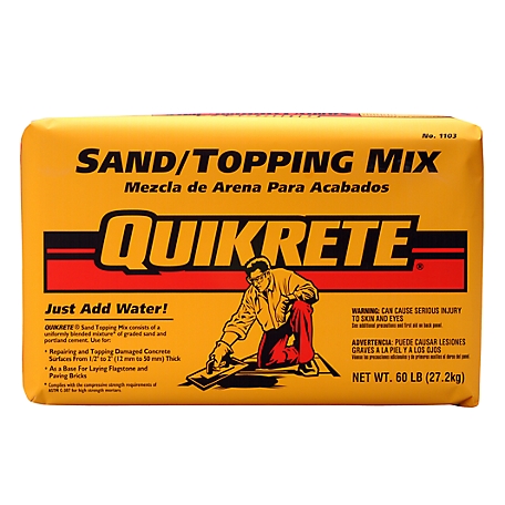 Quikrete 60 lb. Sand/Topping Cement Mix, 0.5 cu. ft. Package Yield