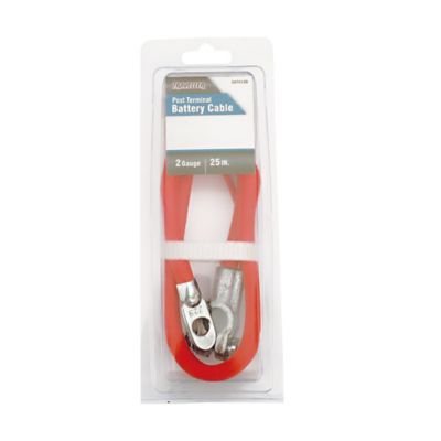 Image showing  25 in. 2-Gauge Post Terminal Battery Cable, Red