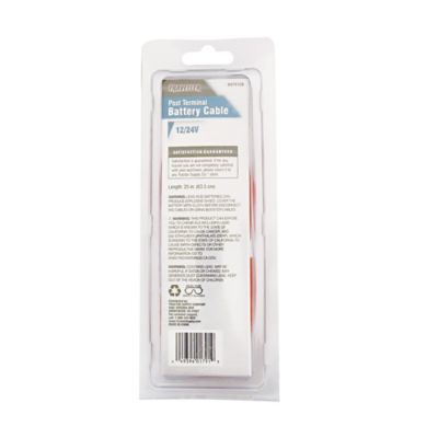 Image showing  25 in. 2-Gauge Post Terminal Battery Cable, Red