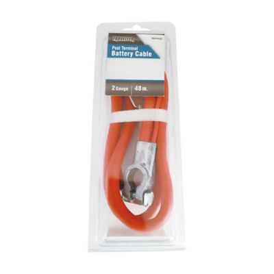 Image showing  48 in. 2-Gauge Post Terminal Battery Cable, Red
