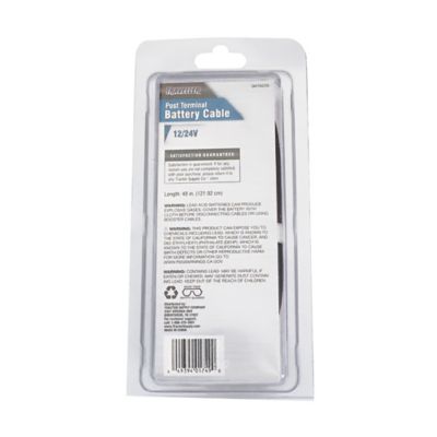 Image showing  48 in. 1-Gauge Post Terminal Battery Cable, Black