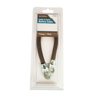 Image showing  12 in. 1-Gauge Switch-to-Starter Battery Cable, Red