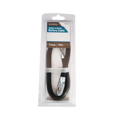 Image showing  18 in. 1-Gauge Switch-to-Starter Battery Cable, Black