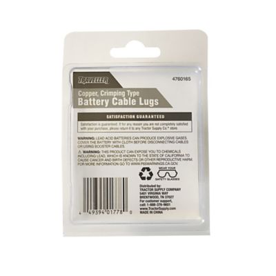 Image showing  4/6-Gauge Copper Battery Cable Lugs, 1-Pair