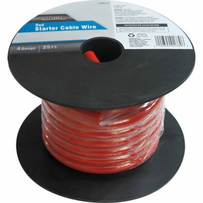 Traveller 25 ft. Starter Cable Wire, 4 Gauge, Red