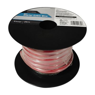 Image showing  25 ft. 4-Gauge Starter Cable Wire, Red