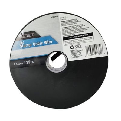 Image showing  25 ft. 4-Gauge Starter Cable Wire, Red