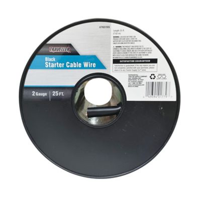 Image showing  25 ft. 2-Gauge Starter Cable Wire, Black