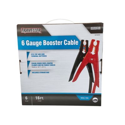 Image showing  16 ft. 6-Gauge Battery Booster Cables, Orange/Black