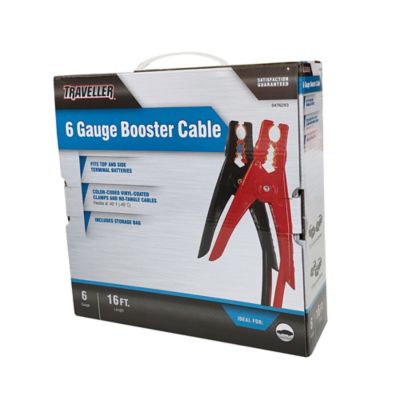 Image showing  16 ft. 6-Gauge Battery Booster Cables, Orange/Black