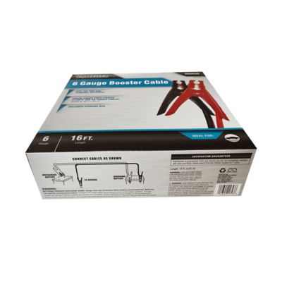 Image showing  16 ft. 6-Gauge Battery Booster Cables, Orange/Black