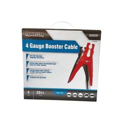 Image showing  20 ft. 4 Gauge Battery Booster Cables, White/Black