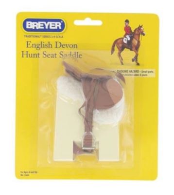 Image showing  Traditional Devon Hunt Seat Horse Saddle Toy Accessory, Fits 1:9 Scale Breyer Traditional Series Horses