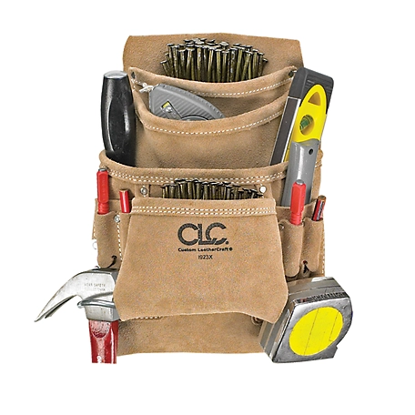 CLC 12.5 in. x 9.5 in. 10-Pocket Carpenter's Nail and Tool Bag