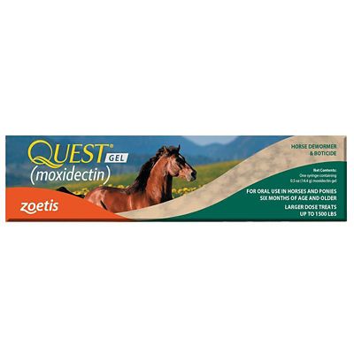 Zoetis QUEST Gel Dewormer and Boticide for Horses, 14.4g