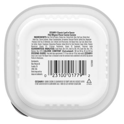 Image showing  Adult Small Breed Filet Mignon Classic Loaf in Sauce Wet Dog Food, 3.5 oz.