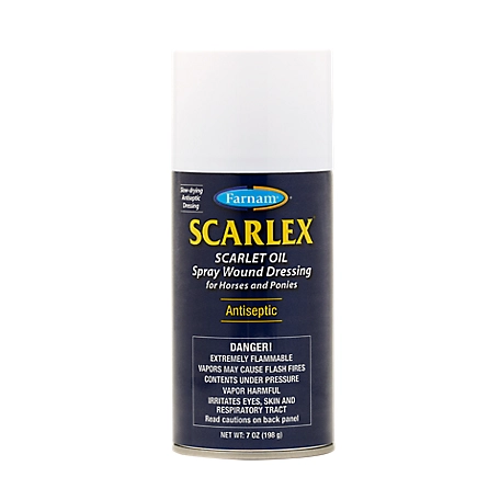 Farnam Scarlex Scarlet Oil Spray Wound Dressing for Horses and Ponies, 5 oz.