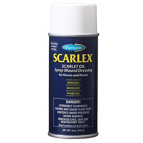 Farnam Scarlex Scarlet Oil Spray Wound Dressing for Horses and Ponies, 5 oz.