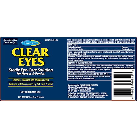 Farnam Clear Eyes Sterile Eye-Care Solution for Horses