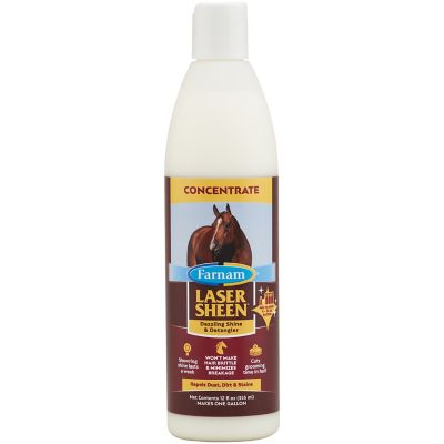 Farnam Laser Sheen Dazzling Shine and Detangler Horse Coat Concentrate, 12 oz.